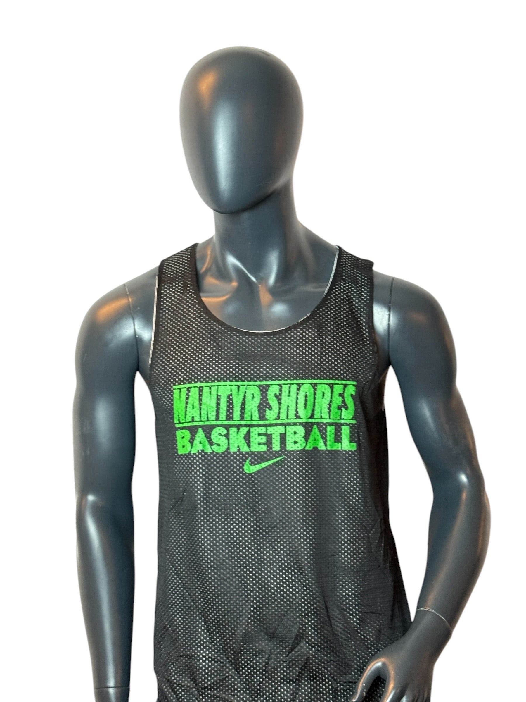 Nike Vanity Shores Basketball Mesh Jersey Black Green Retro Style